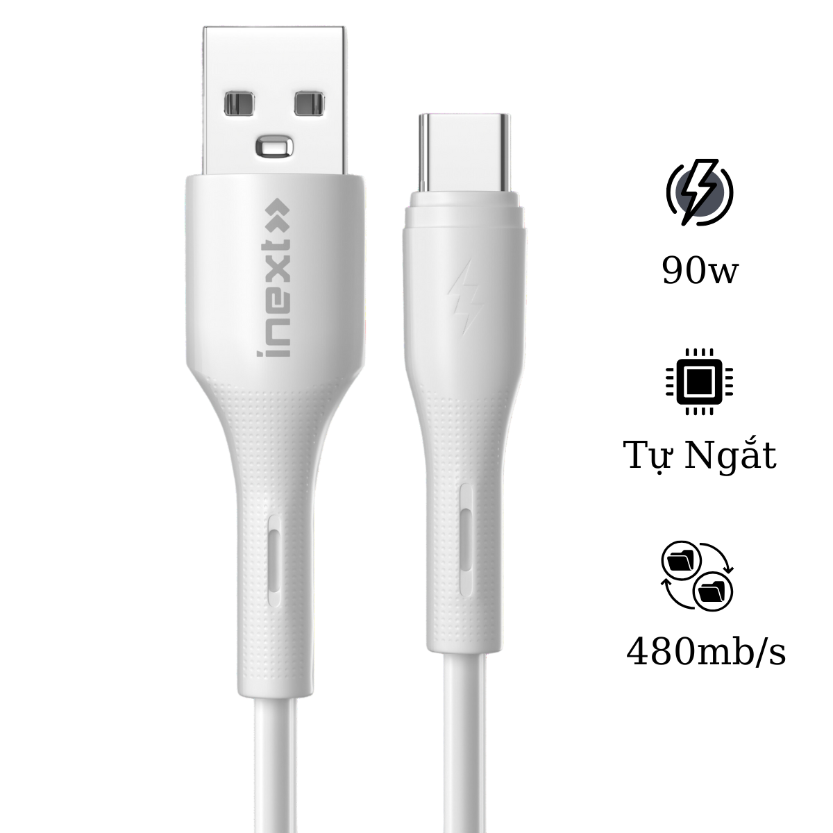 Cáp Sạc Nhanh 90W iNext X8