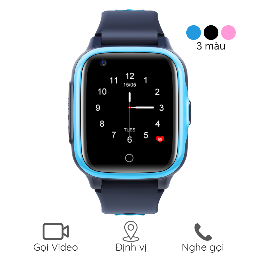 INEXT D31 - Đồng Hồ Thông Minh Trẻ Em INEXT D31 - Lắp SIM 4G Đàm Thoại 2 Chiều, Gọi Video Call, Định Vị, Kháng Nước IP67